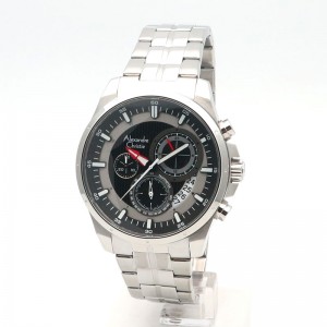 Alexandre Christie AC 6496 Silver Black DIal MCBSSBA